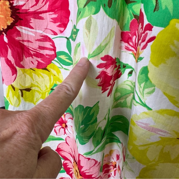 Vintage FARM Rio Floral Cotton Midi Skirt Made in Brazil Resort M - Picture 12 of 13